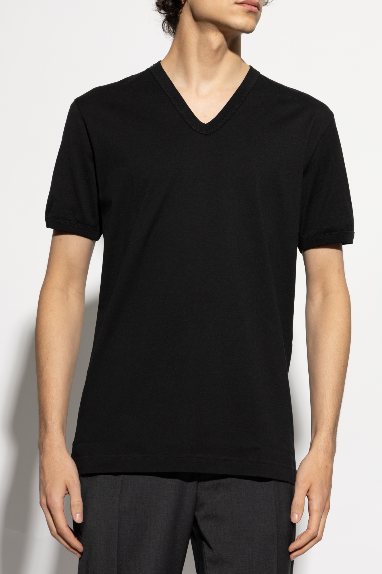 Black V-neck T-shirt Dolce & Gabbana - Vitkac AS